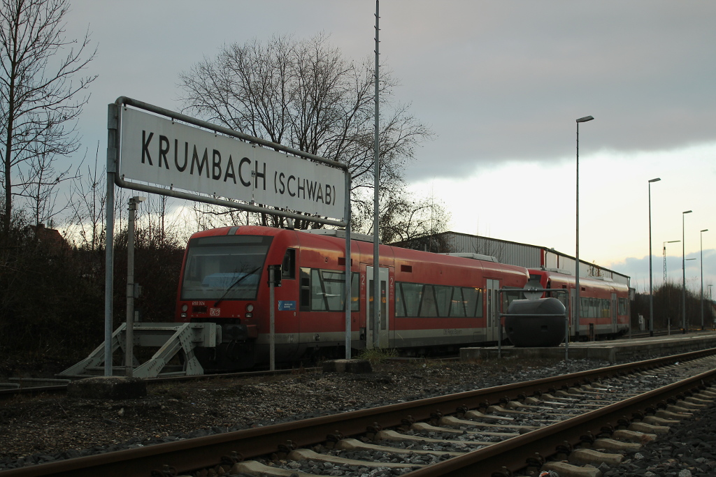 Neue Gesichter in Krumbach!
650 324 und 323 abgestellt in Krumbach am 10.12.2016.