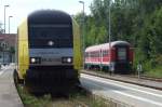 kbs-978-mittelschwabenbahn/27864/so-der-wagen-ist-abgestellt-jetzt So, der Wagen ist abgestellt. Jetzt kann es als Leerleistung wieder los gehen.(01.08.2009)