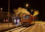 kbs-978-mittelschwabenbahn/534659/650-326-frueh-morgens-am-07012017 650 326 früh morgens am 07.01.2017. Bei minus 18 Grad beginnen sogar die Triebwagen wie eine Dampflok zu dampfen...