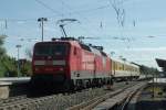 120 502 mit Messzug in G�nzburg am 09.05.2012.