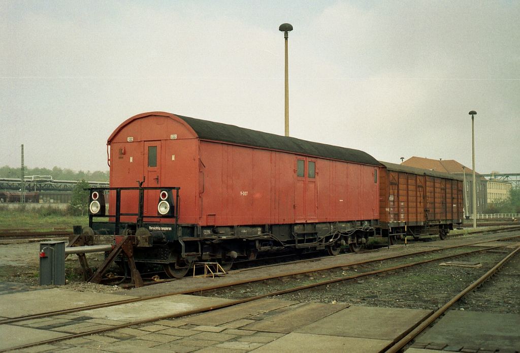 Der Hilfszug der Werkseisenbahn Leuna (11.10.1996)