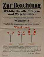 Allgemeines/196251/ab-dem-01101928-wurden-an-den Ab dem 01.10.1928 wurden an den Bahnbergngen im Deutschen Reich neue Warnkreuze angebracht. Mit einem solchen Plakat wurden die Verkehrsteilnehmer darber informiert. (Sammlung Rainer Nette [t])
