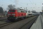 Am 30.12.2008 mute TGV 4412 von 218 810 in Gnzburg abgeschleppt werden...