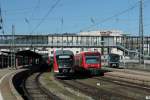 Am 20.03.2014  demonstrierten 440 001, 642 121, 650 317 von der DB und 440 409 von Agilis modernen Nahverkehr im bayrischen Bahnhofsteil von Ulm Hbf.